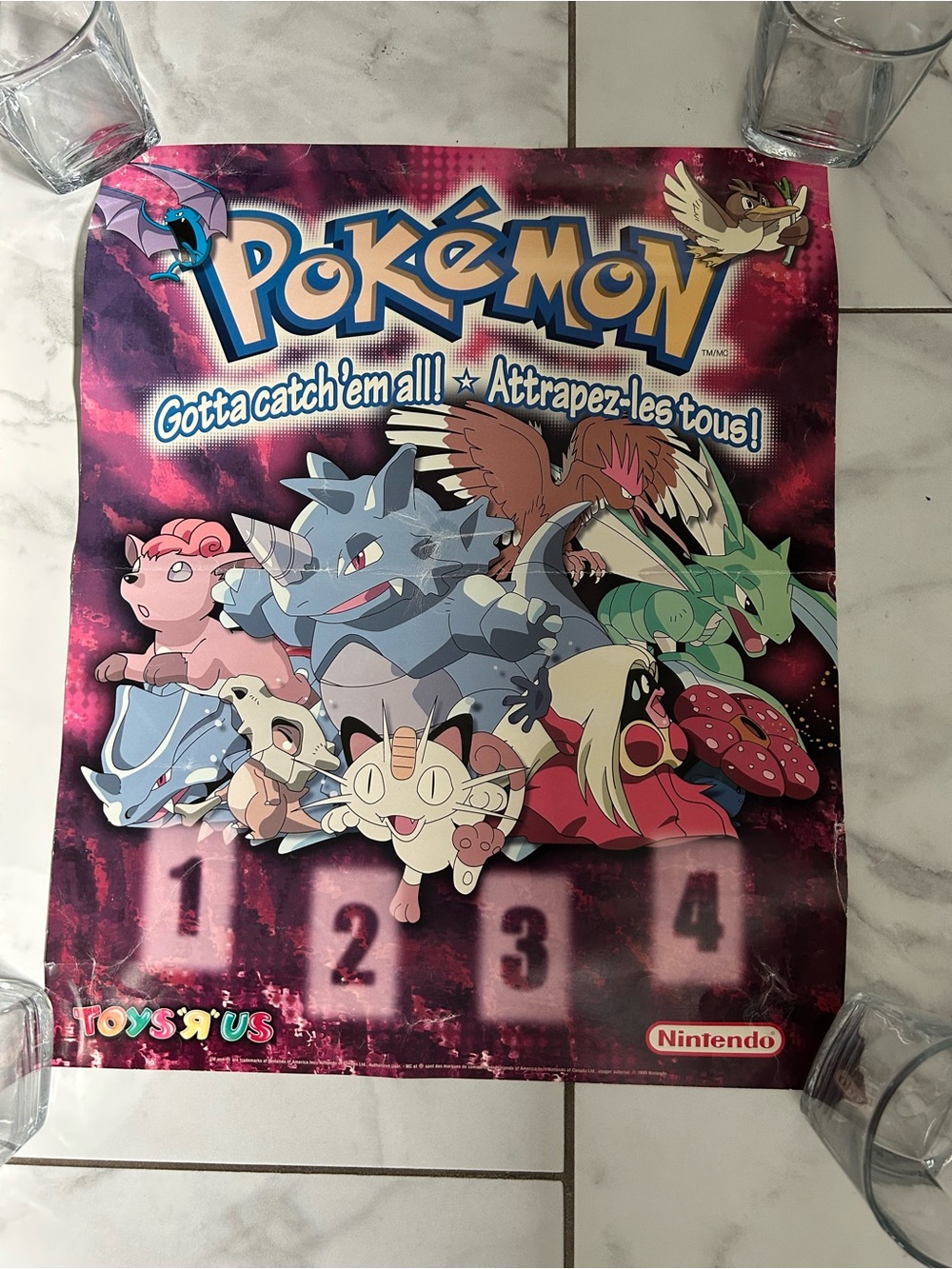 1999 Pokémon Nintendo Toys R Us Gotta Catch Em All Promotional Poster